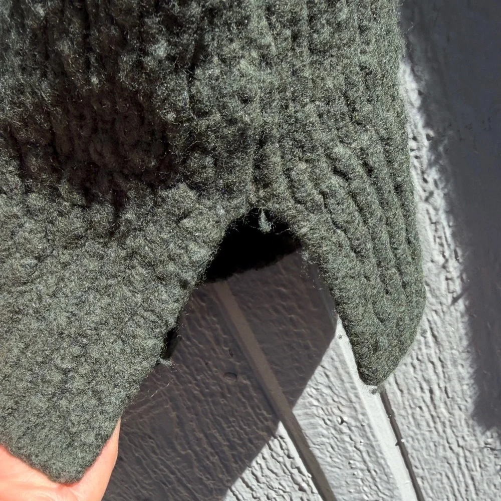 Vince Wool Blend Pullover Mock Neck Hunter Sweater, Size: M